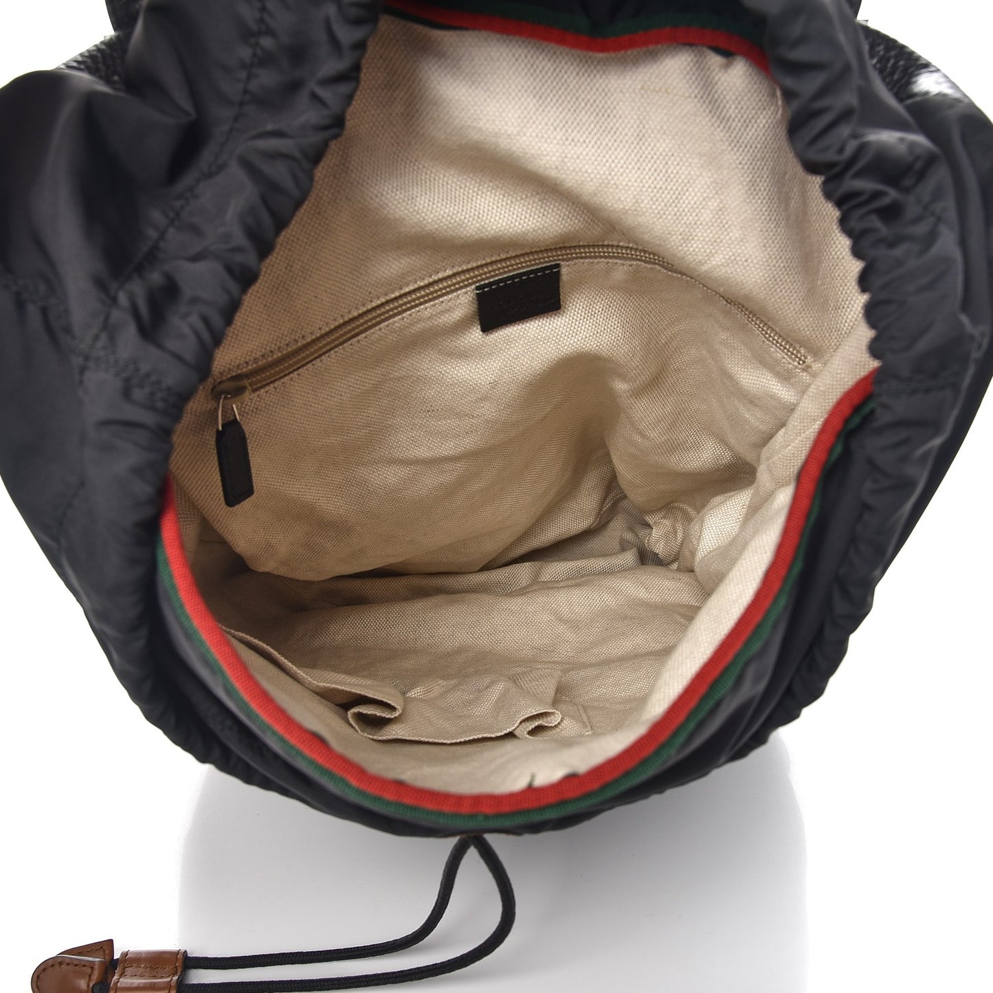 Calfskin Signature Web Backpack Black