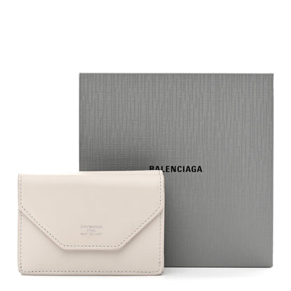 Balenciaga Smooth Calfskin Logo Envelope Compact Wallet White 8 of 8