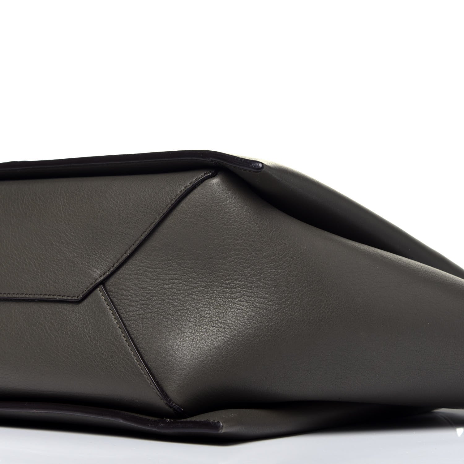 Celine Calfskin Small Tri-Fold Shoulder Bag Anthracite 10 of 10