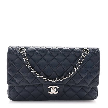Chanel Caviar Quilted Medium Double Flap Navy 1 of 11
