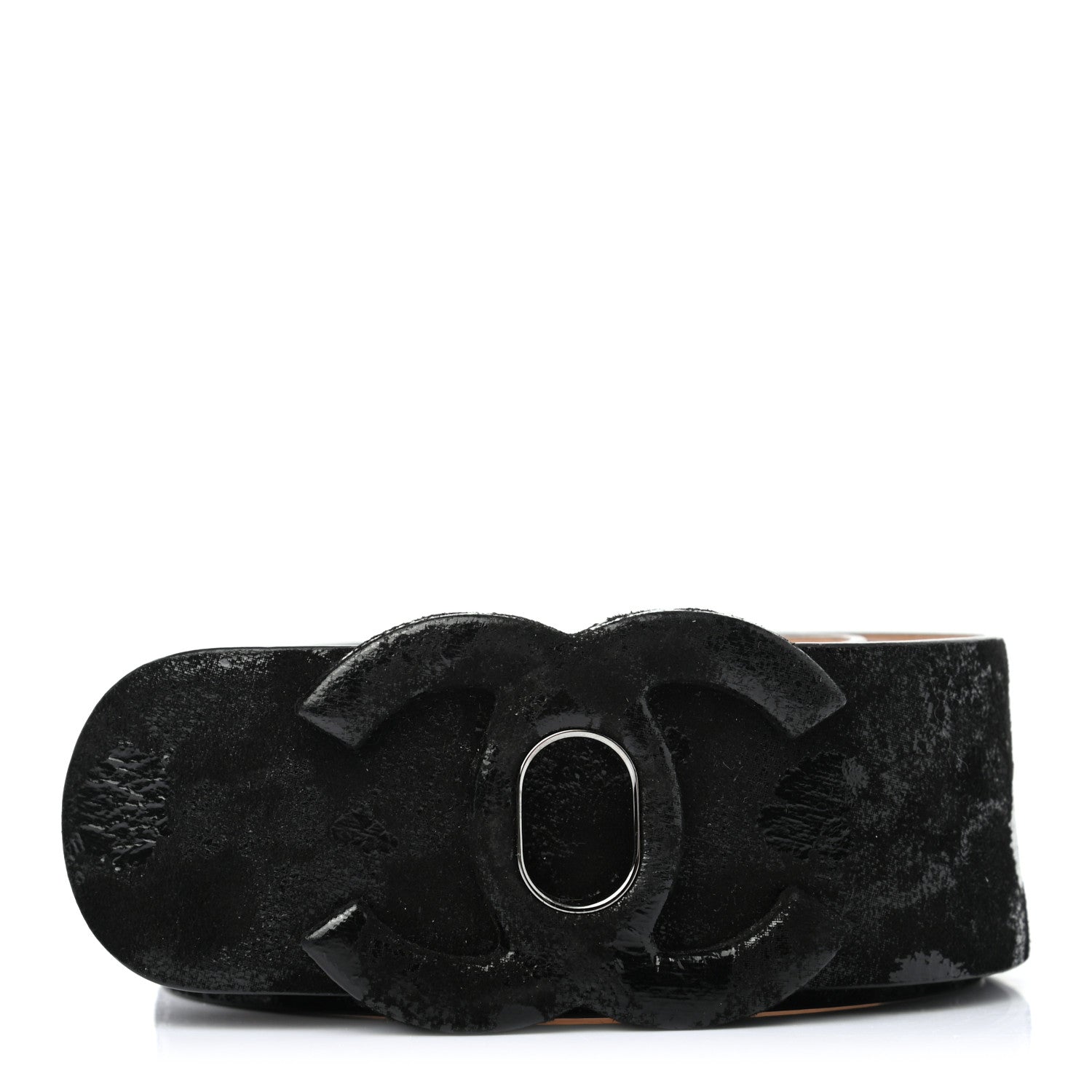 Chanel Suede CC Belt 38 Black 1 of 5