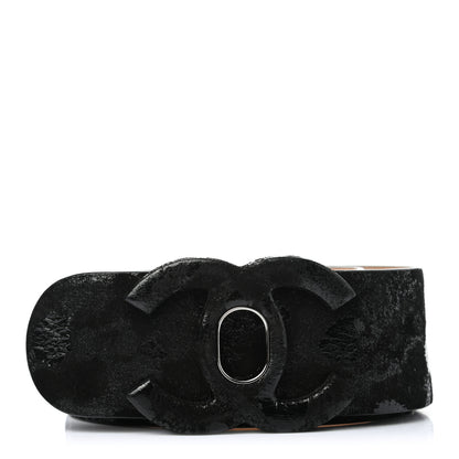Chanel Suede CC Belt 38 Black 1 of 5