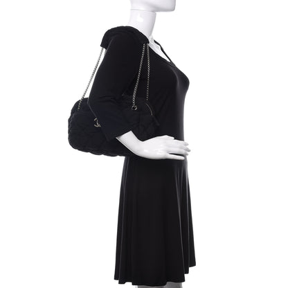 Chanel Nylon Bubble Quilt Shoulder Bag Black 2 of 10