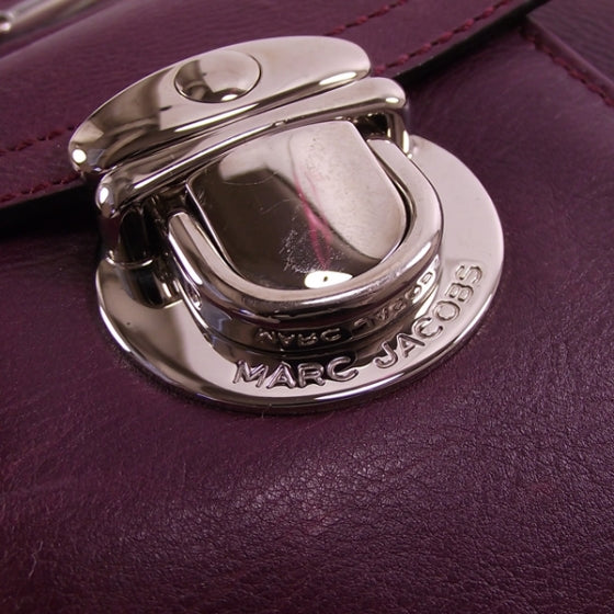 Leather Large Multipocket Purple