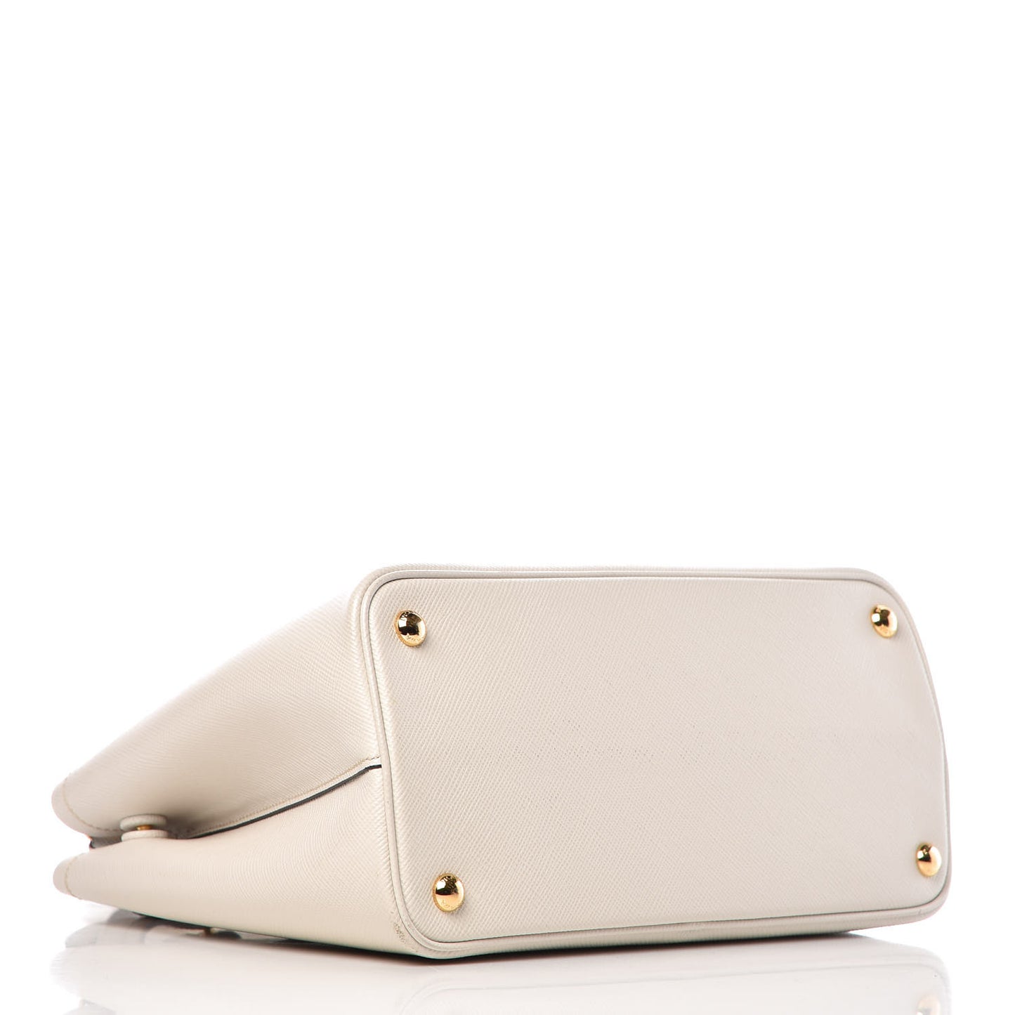 Saffiano Cuir Small Double Bag Talco Black