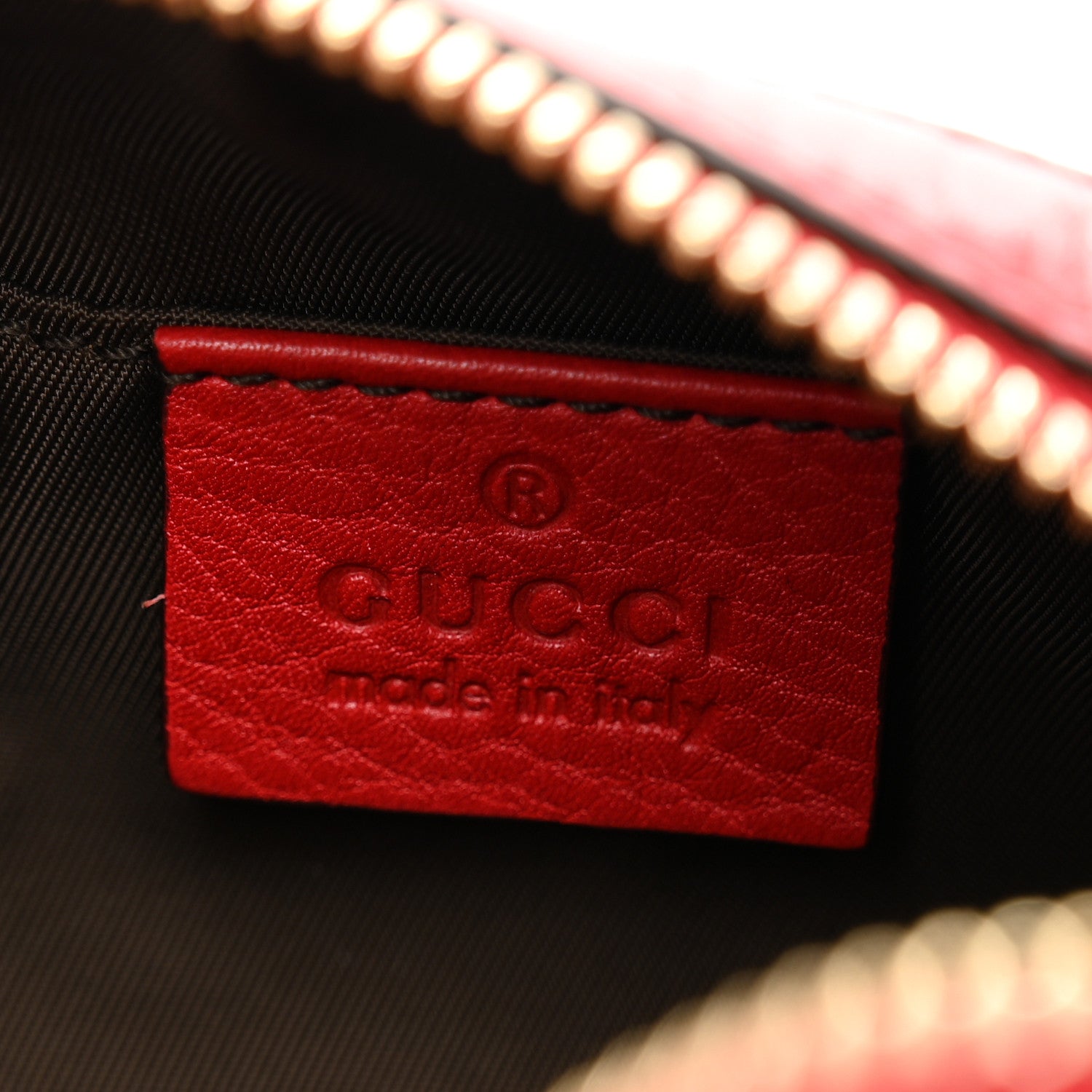 Gucci Pebbled Calfskin Soho Small Cosmetic Case Red 6 of 8