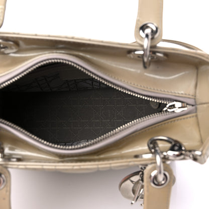 Christian Dior Patent Cannage Medium Lady Dior Beige 5 of 13