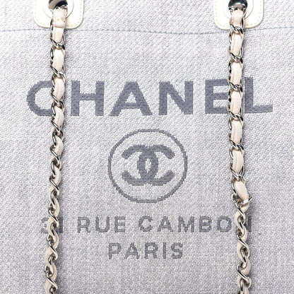 Chanel Canvas Medium Deauville Tote Denim Blue 10 of 13