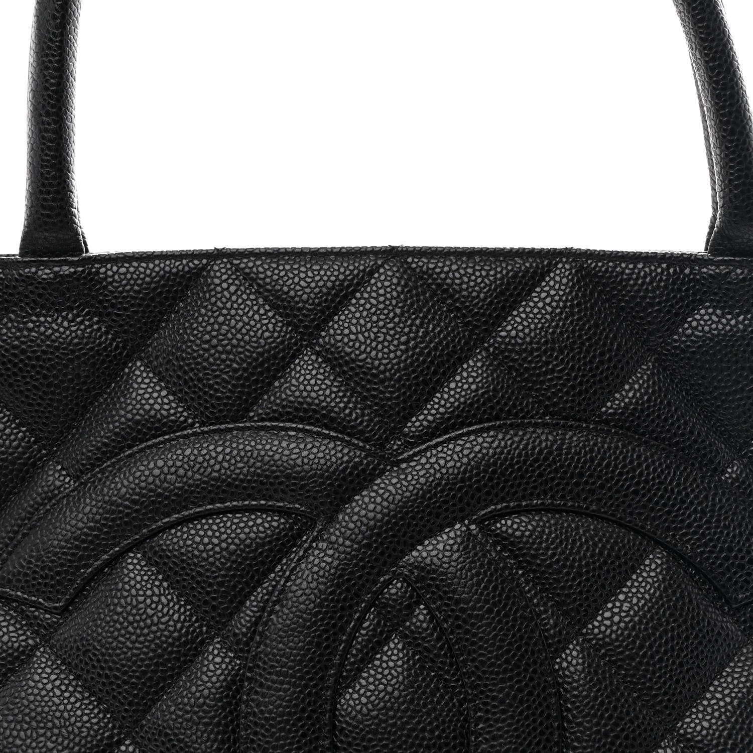 Chanel Caviar Quilted Medallion Tote Black 7 of 9