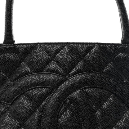 Chanel Caviar Quilted Medallion Tote Black 7 of 9