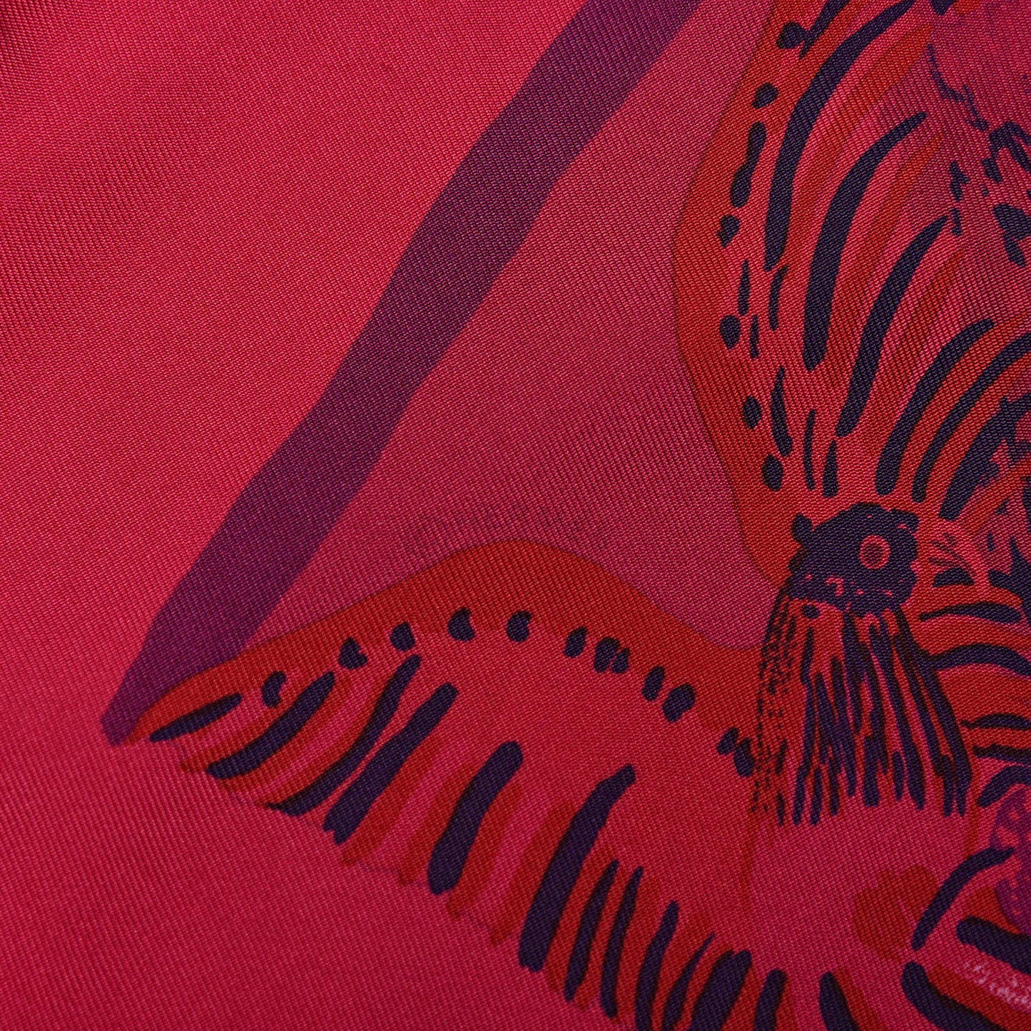 Silk Dip Dye Nuba Mountain Scarf 90 Fuchsia