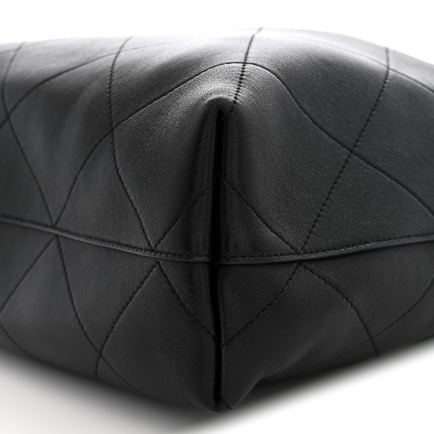 Chanel Shiny Lambskin Quilted Medium Hobo Black 10 of 11