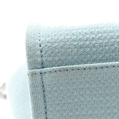 Chanel Mixed Fibers Small Deauville Tote Light Blue 12 of 16