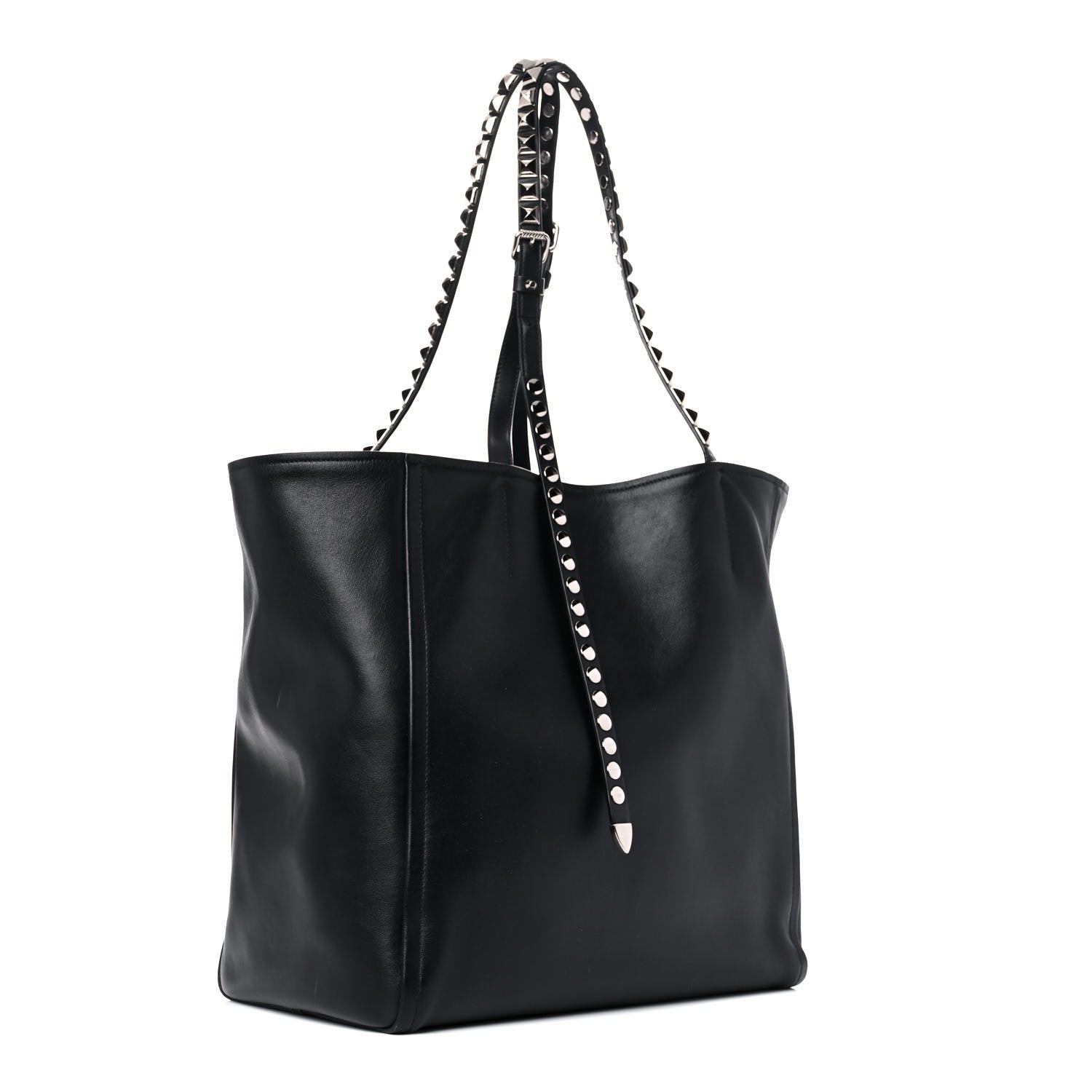 Prada Grace Lux Studded Large Concept Shopper Tote Black 3 of 20