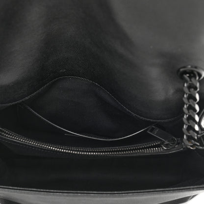 Saint Laurent Grain De Poudre Medium West Hollywood Monogram Fold-Over Black 5 of 10