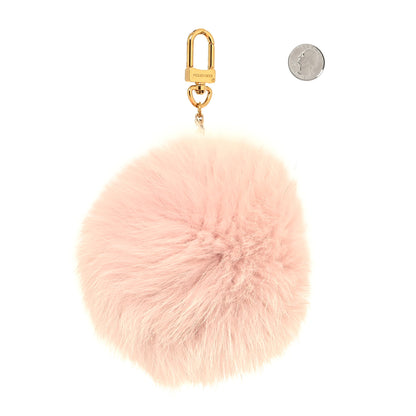 Louis Vuitton Mink Fur Fluffy Bag Charm Pink 2 of 4