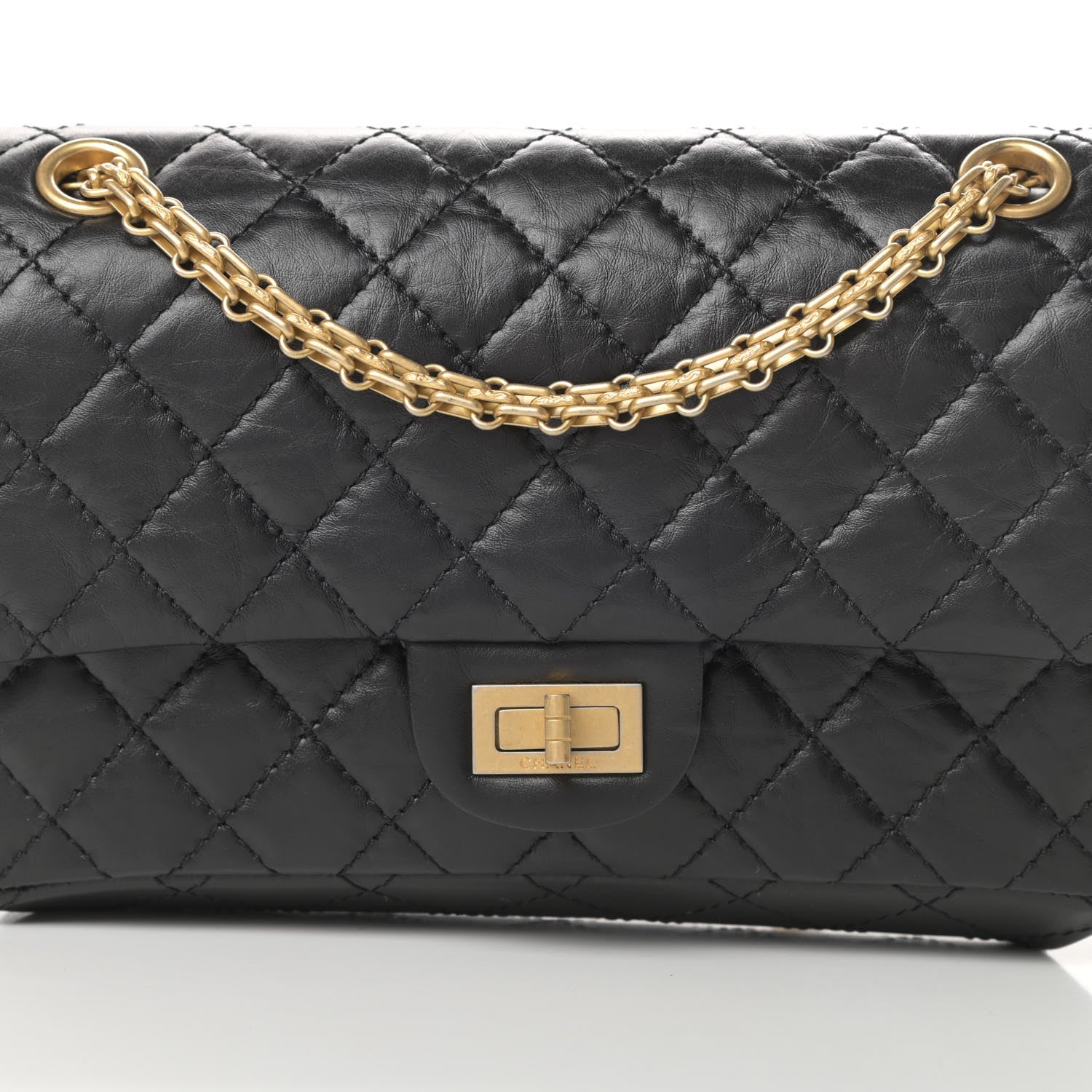 Chanel Aged Calfskin Quilted 2.55 Reissue 225 Flap Black 8 of 16