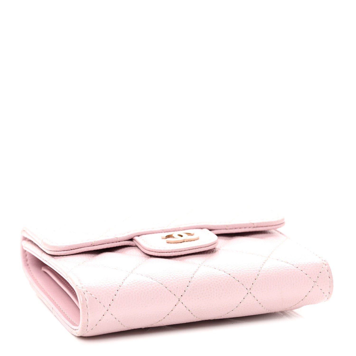 Chanel Caviar Quilted Compact Flap Wallet Light Pink 4 of 9