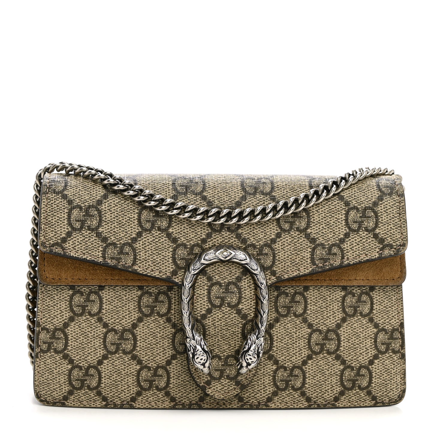 GG Supreme Monogram Super Mini Dionysus Shoulder Bag Taupe