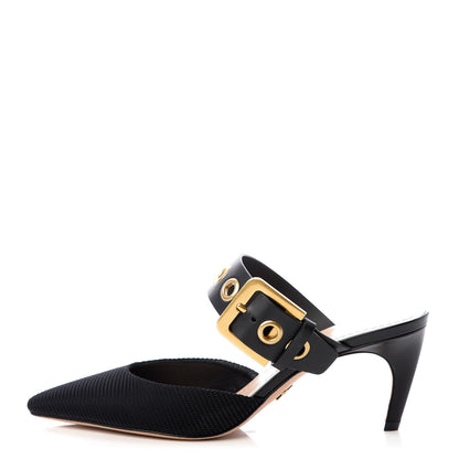 Christian Dior Technical Fabric Calfskin D-Dior 65mm Mules 37 Black 1 of 11