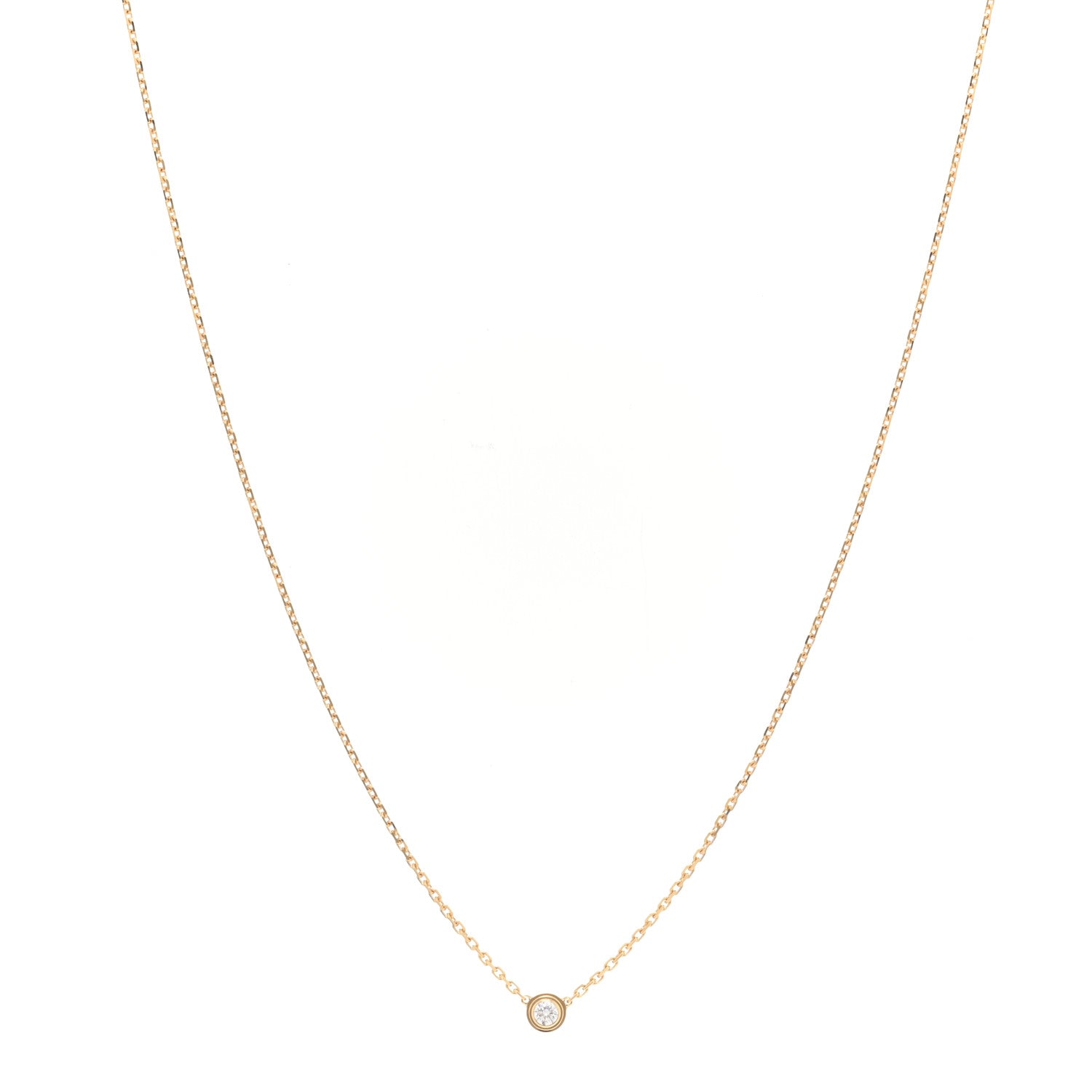 Cartier 18K Yellow Gold Diamond SM D'Amour Pendant Necklace 1 of 4