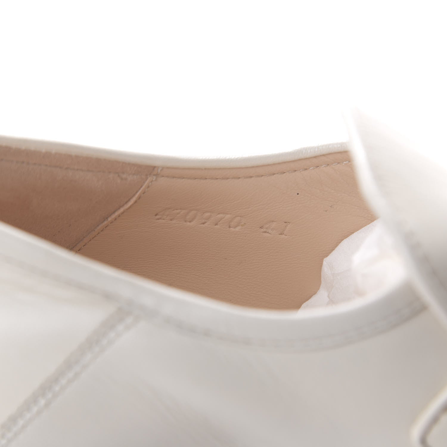 Gucci Malaga Kid Pearl Studded Vegas Platform Loafers 41 Mystic White 8 of 12
