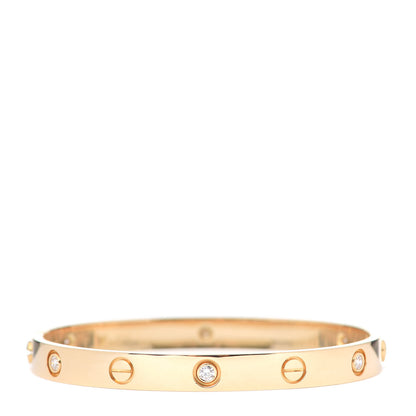 Cartier 18K Yellow Gold 6 Diamond LOVE Bracelet 17 3 of 6