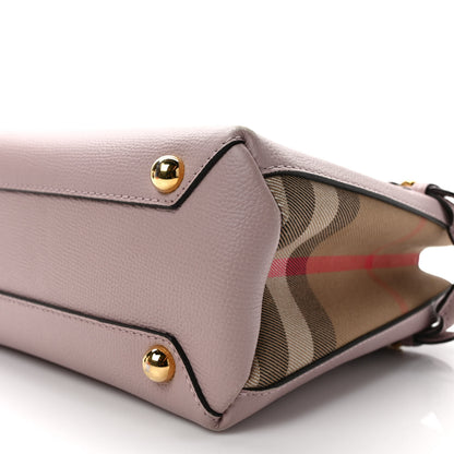 Burberry Grainy Calfskin House Check Small Banner Tote Pale Orchid 8 of 10