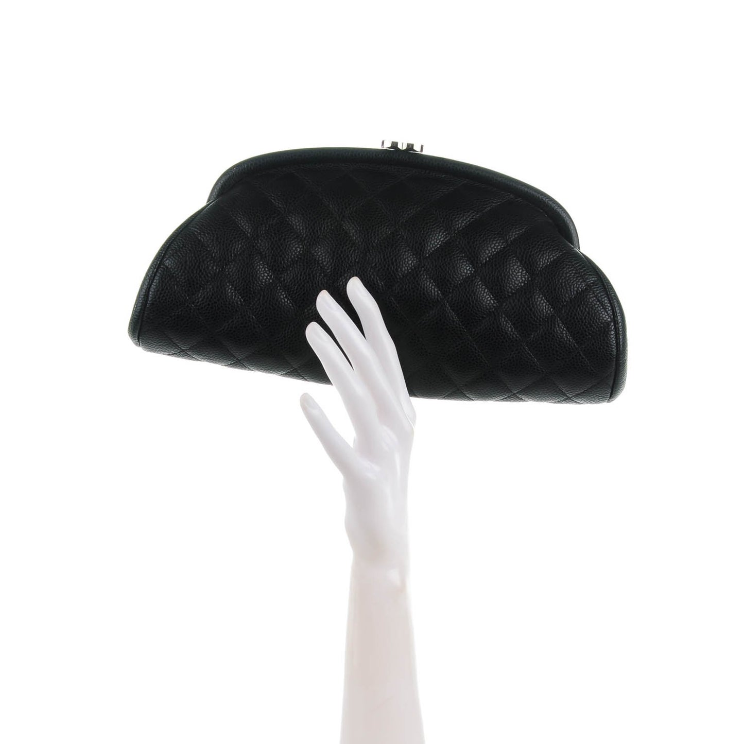 Caviar Quilted Timeless Clutch Black