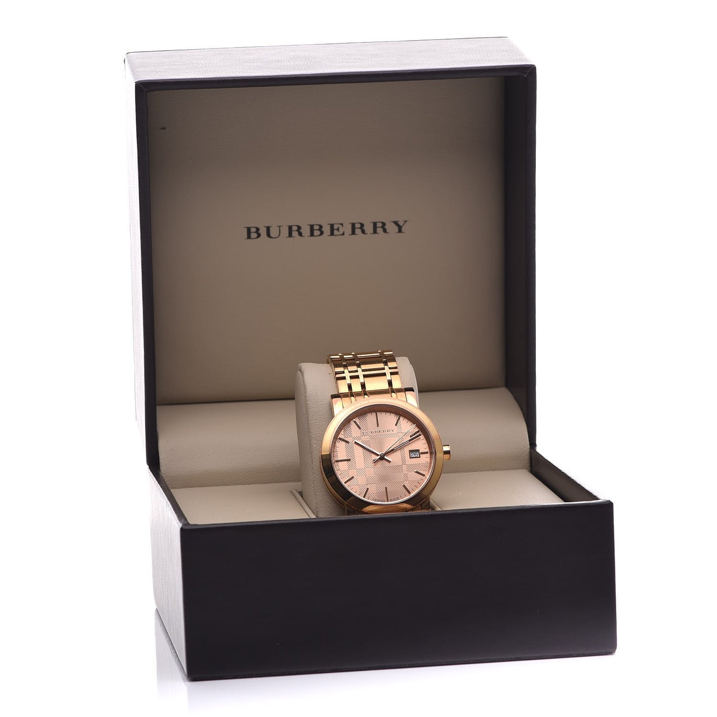 Stainless Steel 38mm Heritage Quartz Watch Rose BU1864