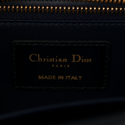 Christian Dior Snakeskin 30 Montaigne Flap Bag Blue 6 of 9