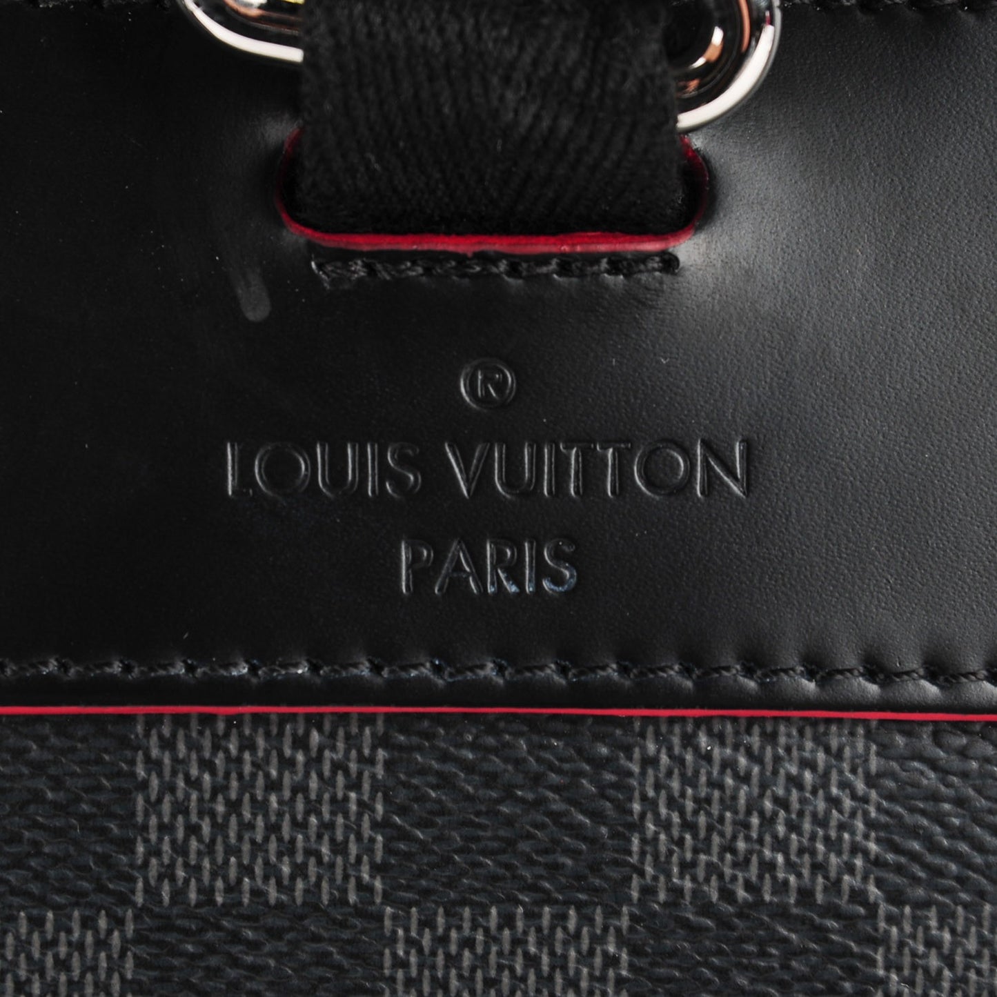 Damier Graphite Christopher PM Red
