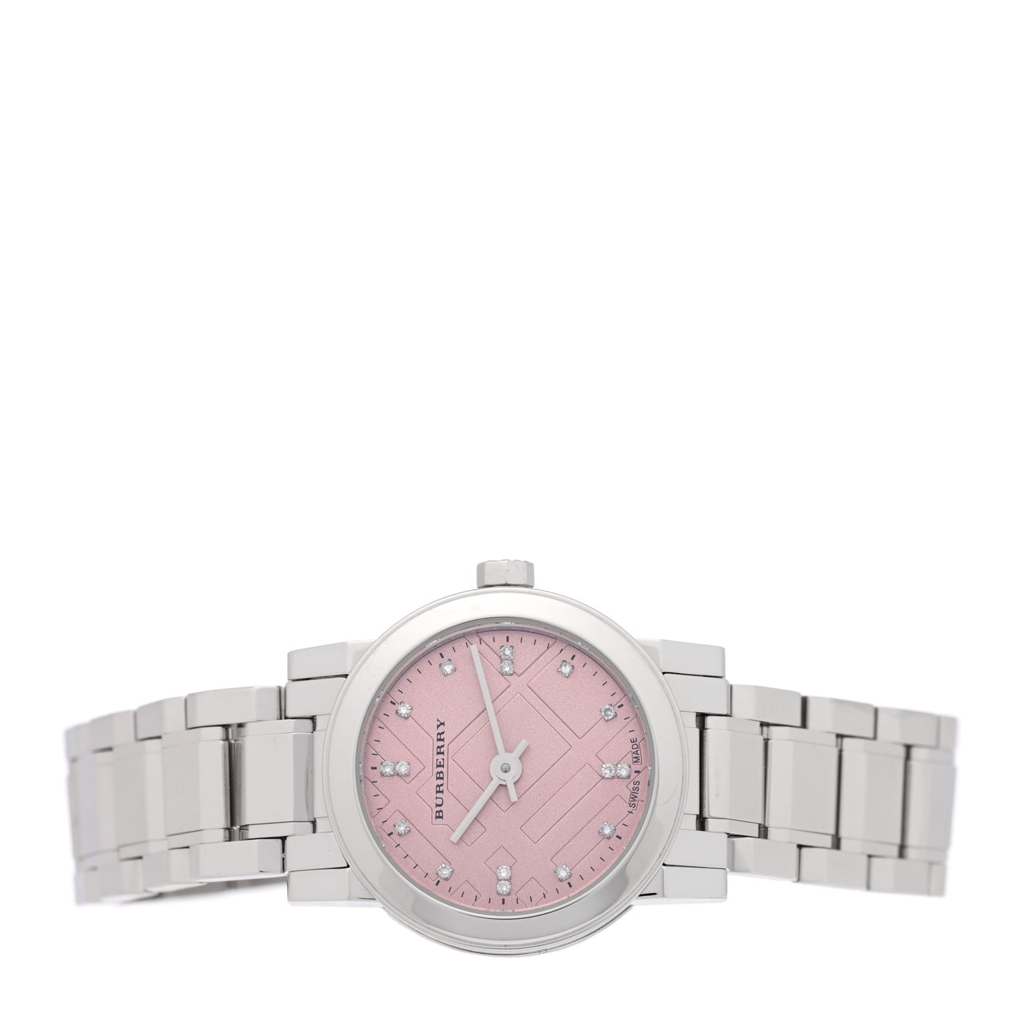 Stainless Steel Diamond 26mm Quartz Watch Pink BU9223