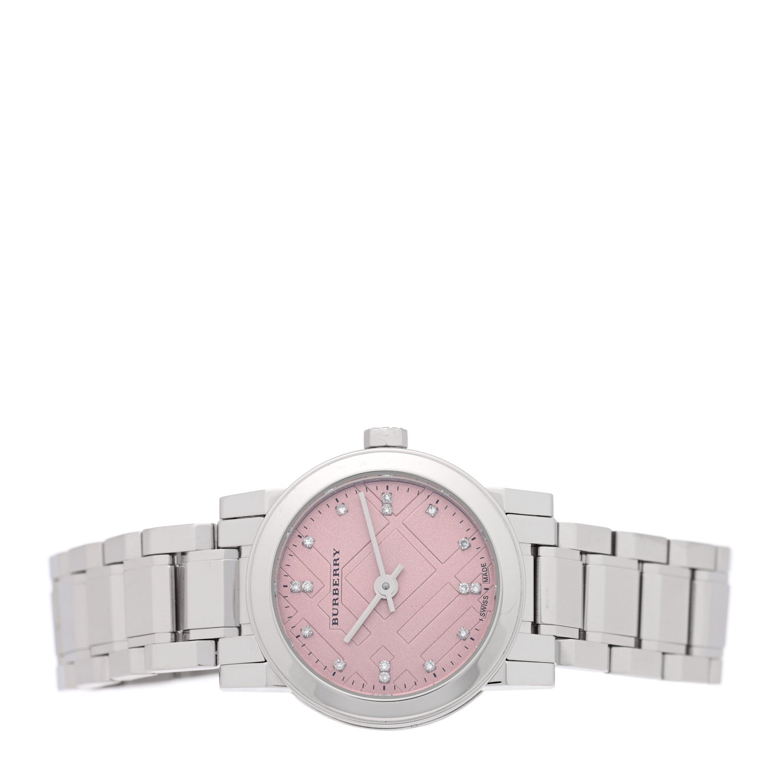 Burberry Stainless Steel Diamond 26mm Quartz Watch Pink BU9223 2 of 5