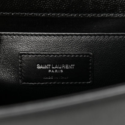 Saint Laurent Grain De Poudre Medium Classic Monogram Kate Satchel Black 6 of 11