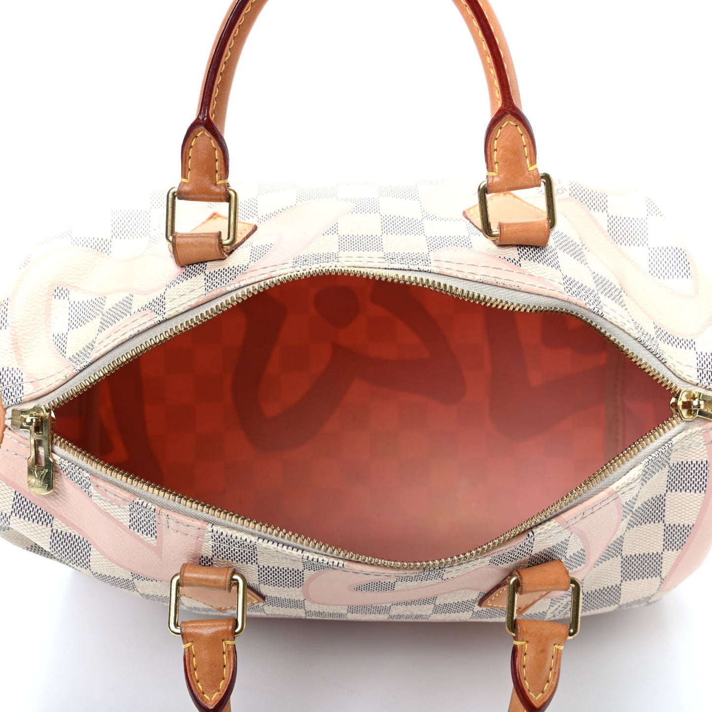 Damier Azur Tahitienne Speedy Bandouliere 30 Rose Ballerine