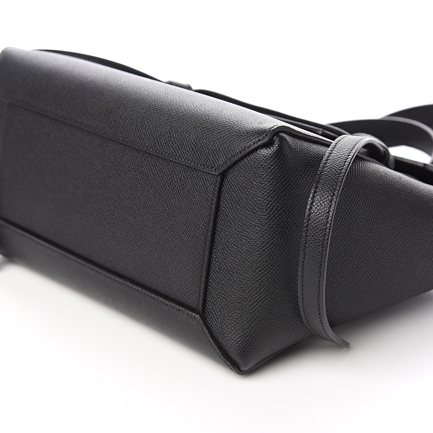 Grained Calfskin Micro Belt Bag Black