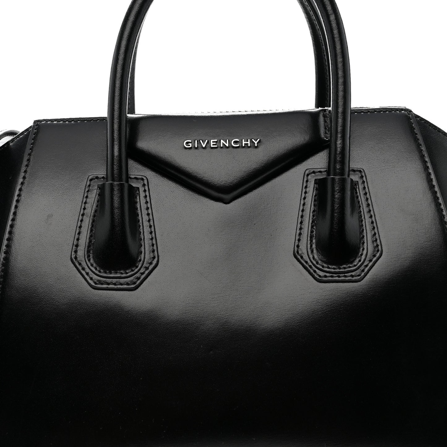 Shiny Lord Calfskin Small Antigona Black