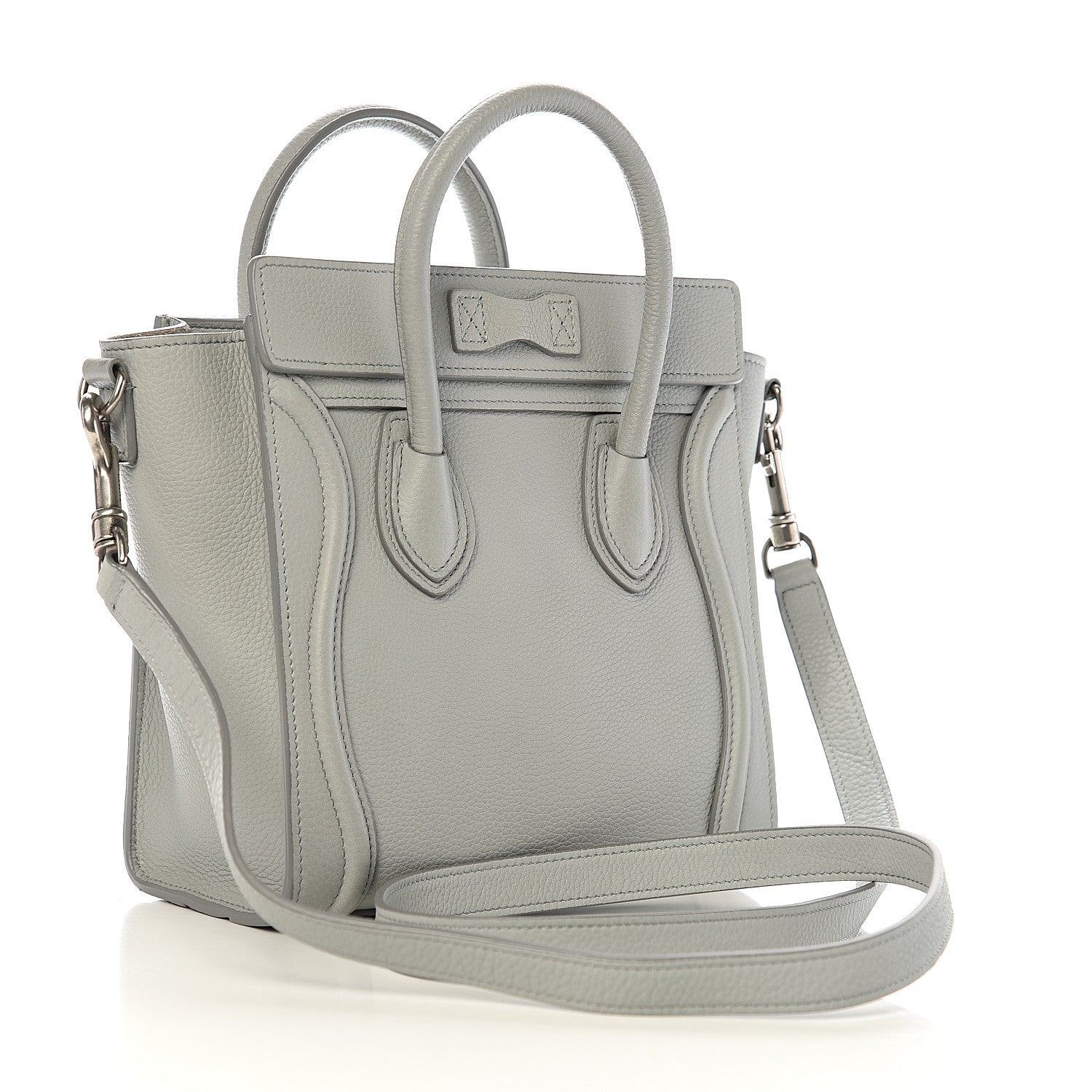 Celine Drummed Calfskin Nano Luggage Lune 2 of 11
