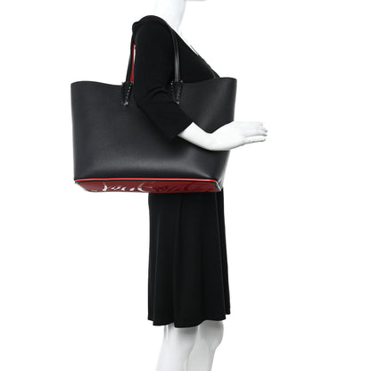 Christian Louboutin Calfskin Spikes East West Cabata Tote Black 2 of 11