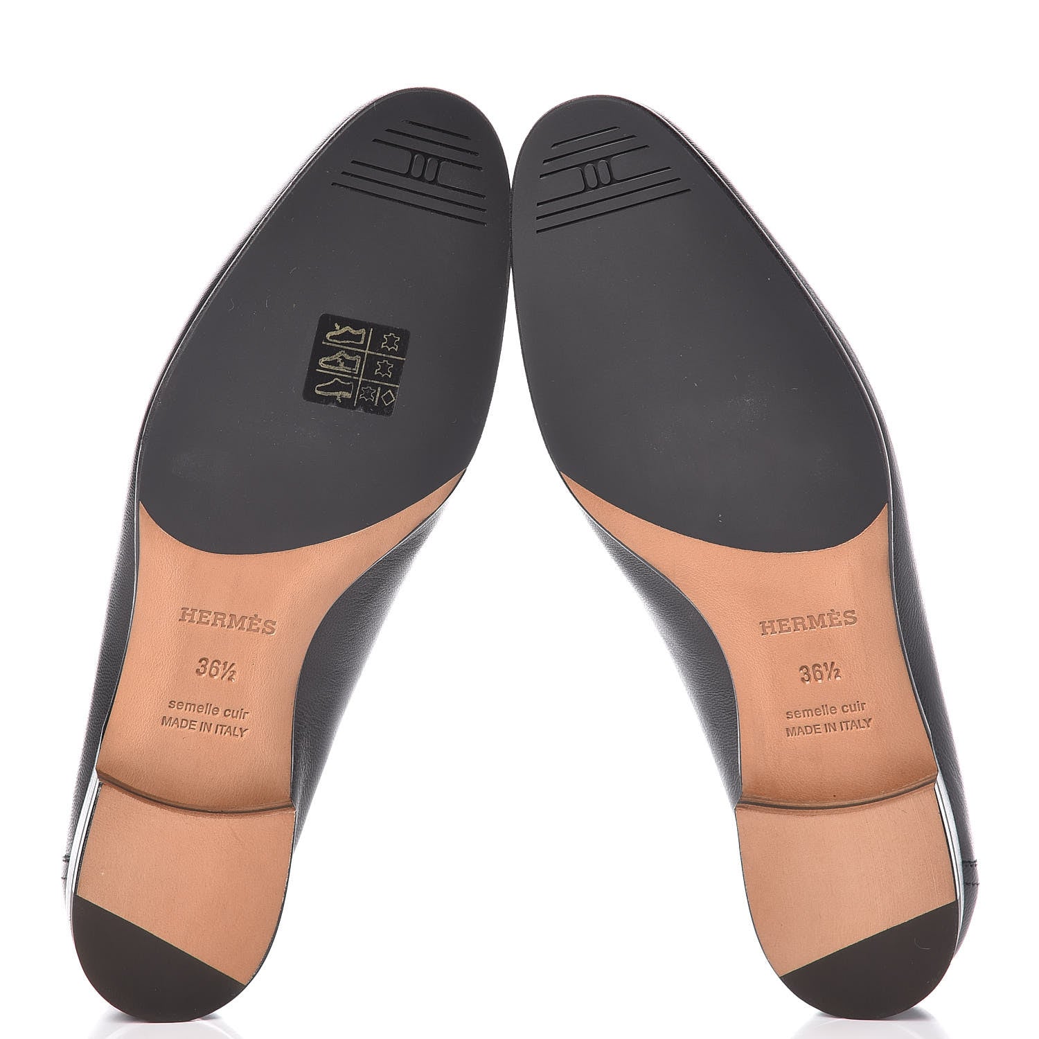 Hermes Goatskin Paris Loafers 36.5 Black 5 of 10