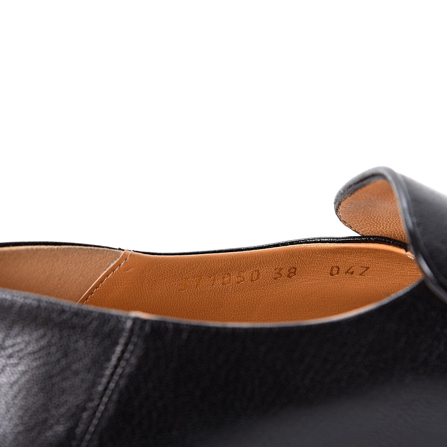 Goatskin Womens Horsebit Mid-Heel Loafers 38 Black