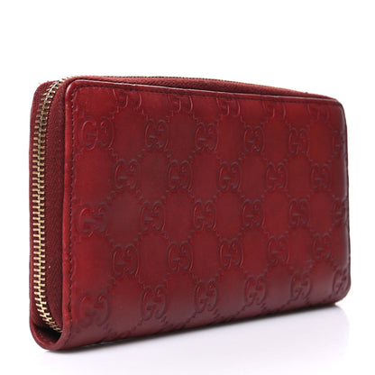 Gucci Guccissima GG Pierce Zip Around Wallet Red 3 of 10