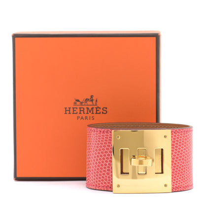 Hermes Lizard Kelly Dog Bracelet Bracelet Bougainvillea 8 of 8