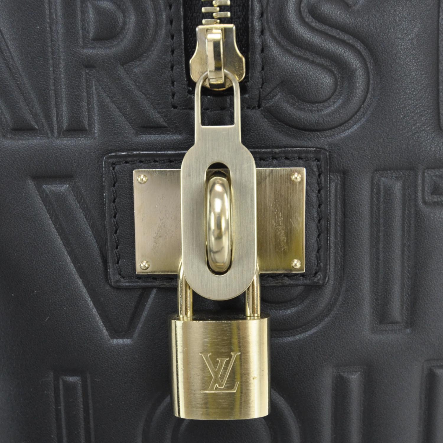 Louis Vuitton Calfskin Embossed Speedy Cube 30 Black 8 of 13