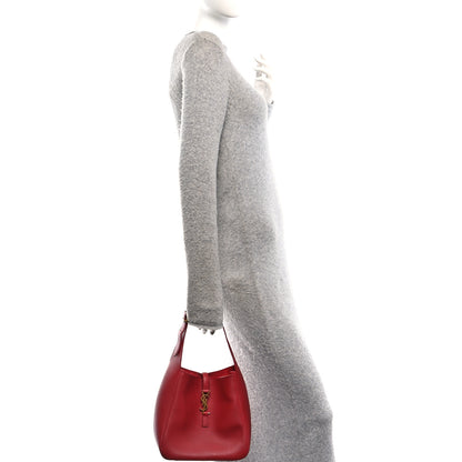 Saint Laurent Smooth Calfskin Small Le 5 A 7 Soft Hobo Rouge Legion 2 of 10