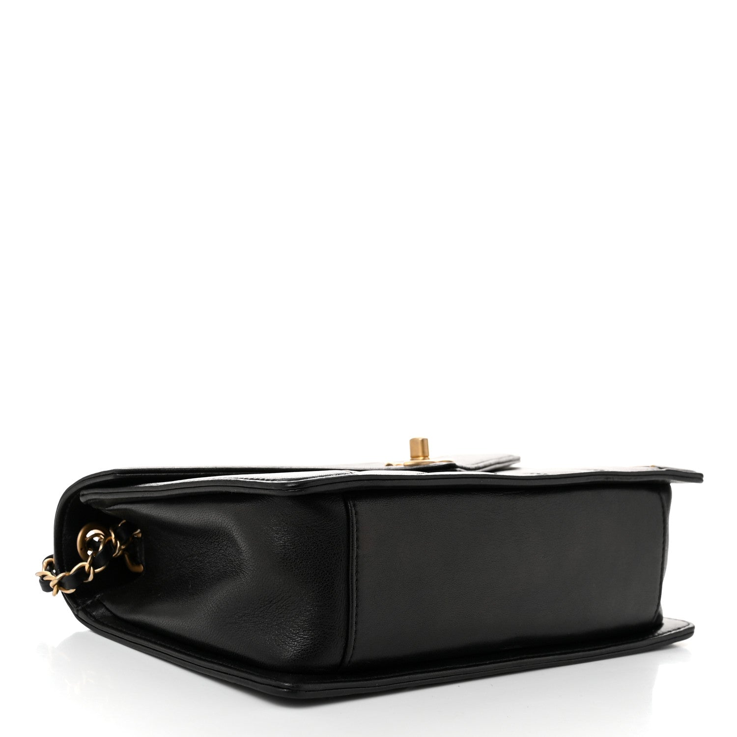 Chanel Lambskin Reversed Chevron Quilted Flap Black 4 of 11
