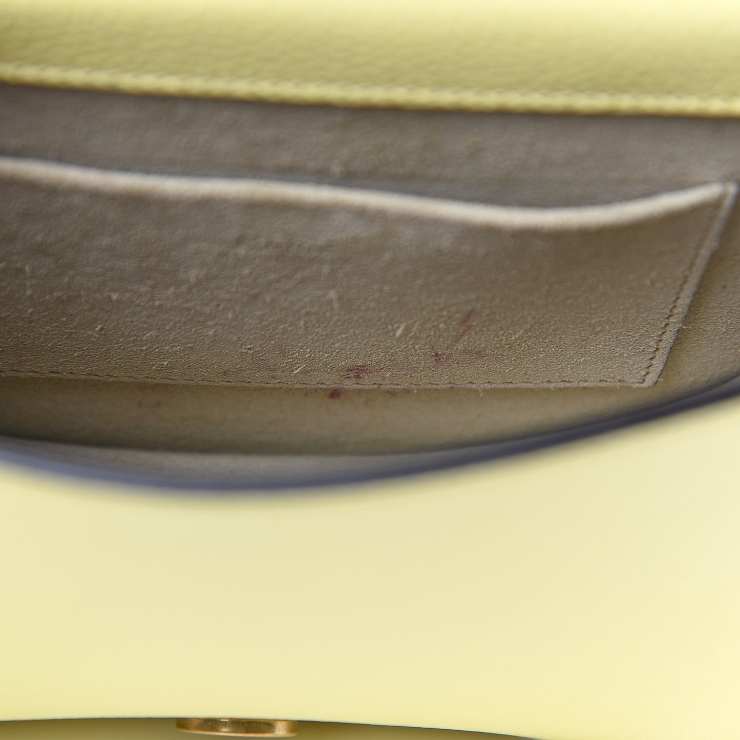 Calfskin Suede Small Nile Bracelet Bag Lemonade