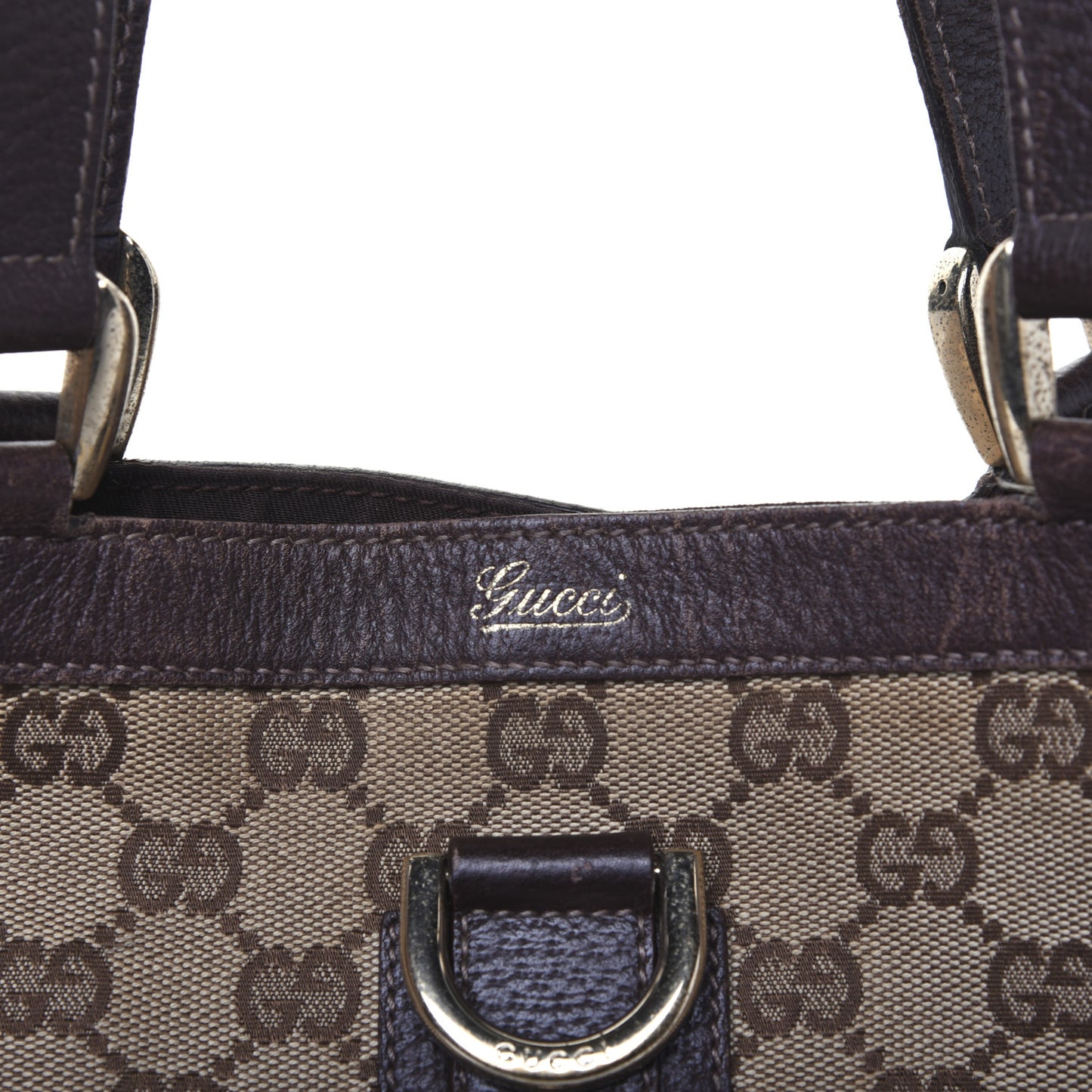 Monogram Large Abbey Tote Dark Brown