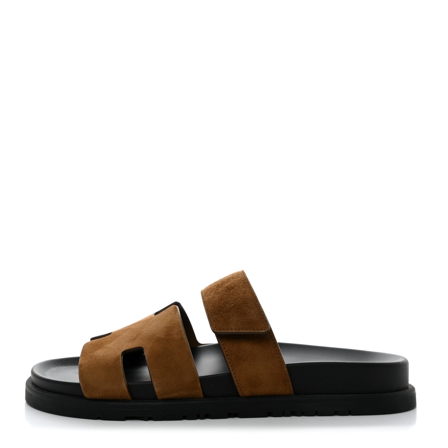 Suede Goatskin Womens Chypre Sandals 39 Brun Fume